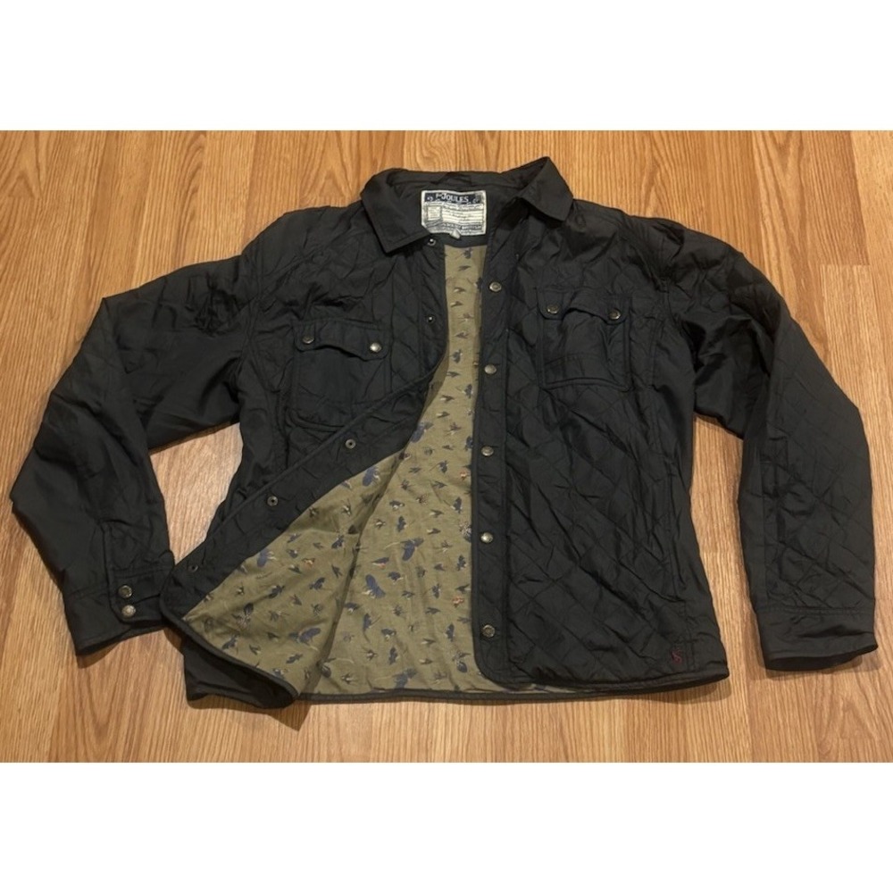 Joules Quilted Field Coat Fly Fishing Jacket Women's L Hunting Beadnill Rare